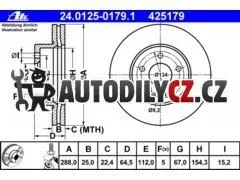 AT 425179 P/L brzdový kotouč ATE