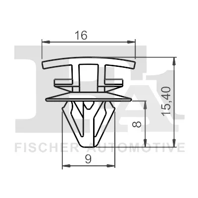 Klip, ozdobná / ochranná lišta FA1 22-40040.5 – OE 7703077448