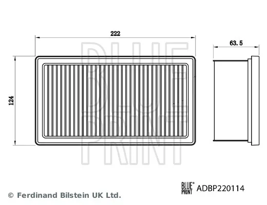 Vzduchový filtr BLUE PRINT ADBP220114 – OE 165466859R