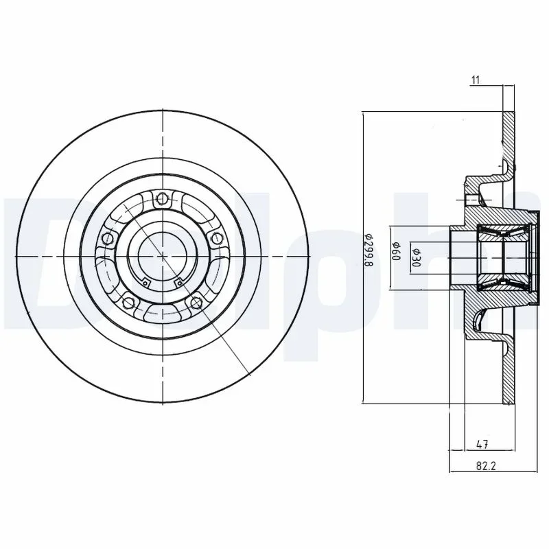 Brzdový kotouč DELPHI BG9027RS