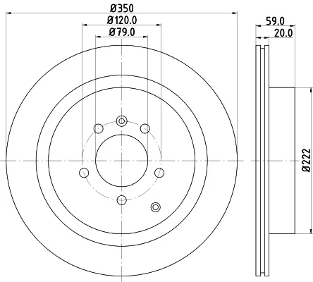 Brzdový kotouč HELLA 8DD355118-781