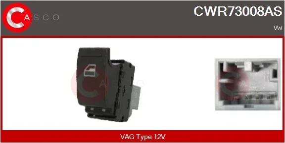 Spínač, zvedací zařízení oken CASCO CWR73008AS Spínač, zvedací zařízení oken CASCO CWR73008AS