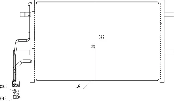 CHLADIČ DO KLIMAT.MAZDA 3 03- HART 621632 – OE BP8F-61-480