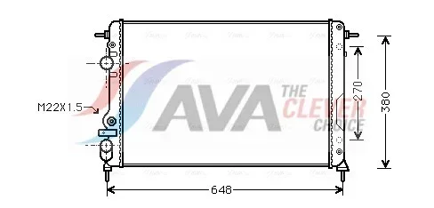 Chladič, chlazení motoru AVA Clever Choice RTA2241