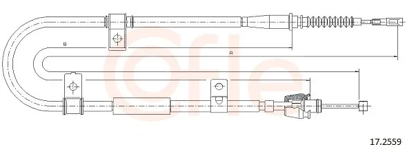 Tazne lanko, parkovaci brzda COFLE 17.2559 – OE 597702D350