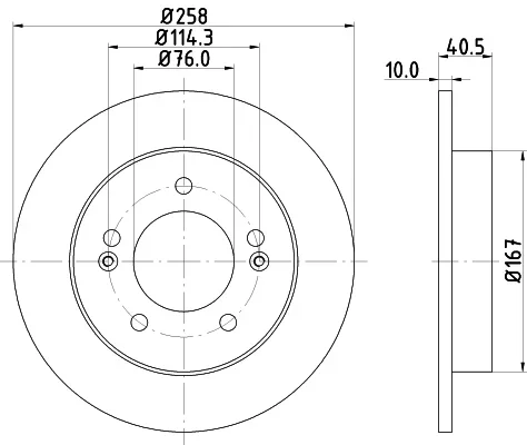 Brzdový kotouč HELLA 8DD355117-011