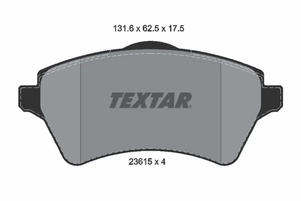 Sada brzdových destiček, kotoučová brzda TEXTAR 2361501
