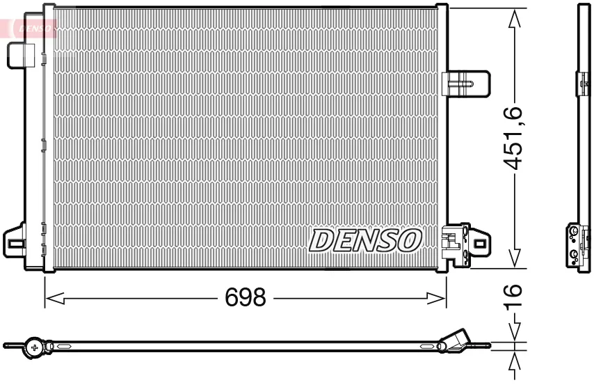 Kondenzátor, klimatizace DENSO DCN32028 – OE 7E0820411F