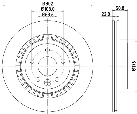 Brzdový kotouč HELLA 8DD355129-151