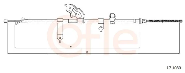 Tazne lanko, parkovaci brzda COFLE 17.1080 – OE 464300D050