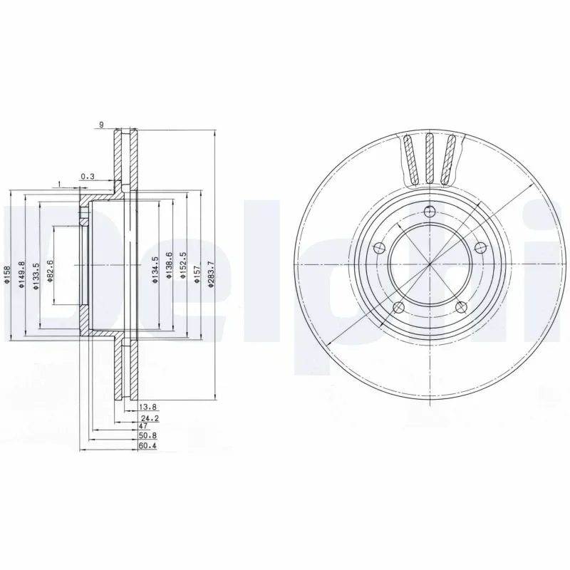 Brzdový kotouč DELPHI BG2507