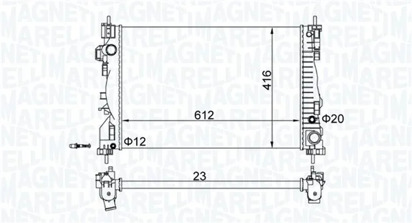 Chladič, chlazení motoru MAGNETI MARELLI 350213129700