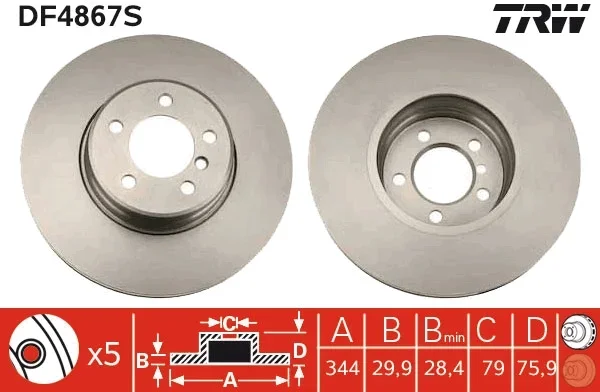 Brzdový kotouč TRW DF4867S