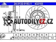 AT 432153 P/L brzdový kotouč ATE
